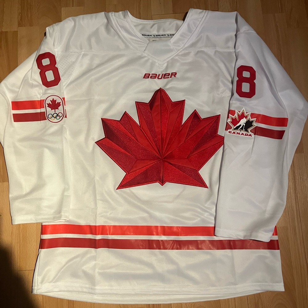 NEW Cale Makar Olympic Team Canada White Hockey Jersey Size XL - Picture 2 of 2